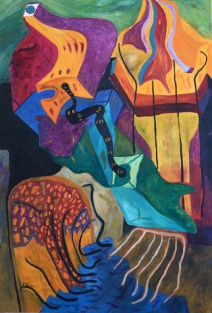 Anwar Djuliadi - Kites
 150 x 100 cm
 acrylic on canvas